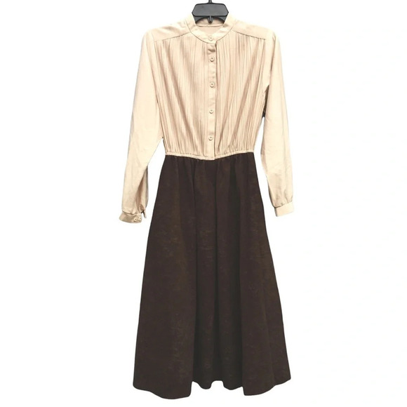 Vintage Button Down Long Sleeve Pleated Midi Skirt Women’s Plus Size 14 - Picture 1 of 11